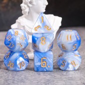 (Light blue+white)  Blend color dice set 